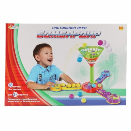 НАСТОЛЬНАЯ ИГРА "ИГРАЕМ ВМЕСТЕ" "БОМБАРДИР" В РУСС. КОР. 41,5*28*5 СМ