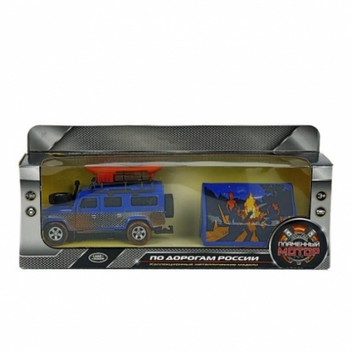 Машина мет. ин. 1:34 Land Rover Путешествие вокруг света, откр.двери, 15 см, (24см)