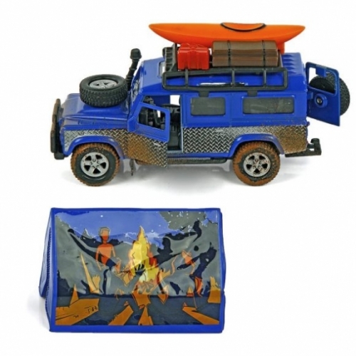 Машина мет. ин. 1:34 Land Rover Путешествие вокруг света, откр.двери, 15 см, (24см)