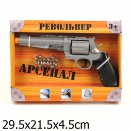 РЕВОЛЬВЕР "ИГРАЕМ ВМЕСТЕ" НА БАТ. ОЗВУЧ. В РУСС. КОР. 29,2*21,6*4,5 СМ
