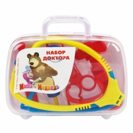 НАБОР ДОКТОР "ИГРАЕМ ВМЕСТЕ" "МАША И МЕДВЕДЬ" В АССОРТ. В ПЛАСТ.ЧЕМОДАНЕ 18*15,6*5 СМ артикул MT1092MTP-DA-R
