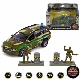 Машина мет. ин. 1:36 Volvo Пограничные войска, откр.двери, свет, звук, 13 см