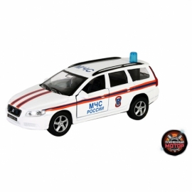 Машина мет. ин. 1:36 Volvo МЧС, свет, звук, откр.двери, 13 см