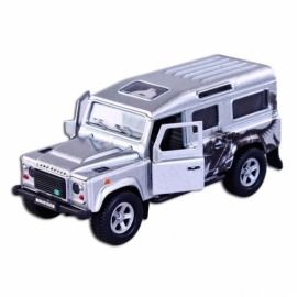 Машина мет. ин. 1:34 Landrover Defender Трансформер, 1:43, свет, звук, откр.двери, 15 см
