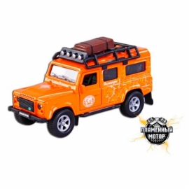 Машина мет. ин. 1:34 Landrover Defender Экспедиция, свет, звук, откр.двери, 15 см