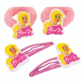 АКСЕССУАРЫ ДЛЯ ВОЛОС "ИГРАЕМ ВМЕСТЕ" BARBIE (РЕЗИНКИ - 2ШТ, ЗАКОЛКИ - 2ШТ)